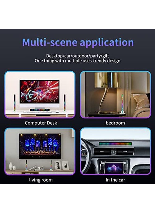 Ambience Sound Activated Light, Sound Control Light, Sound Pickup Light, Voice-Activated Pickup Music Rhythm Light, Multicolor & Multi-Flash Mode Changing & Dimmable for Office, Gaming, Car