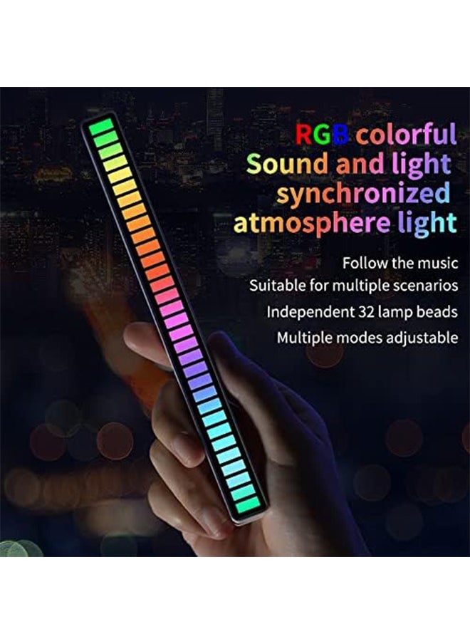 Ambience Sound Activated Light, Sound Control Light, Sound Pickup Light, Voice-Activated Pickup Music Rhythm Light, Multicolor & Multi-Flash Mode Changing & Dimmable for Office, Gaming, Car