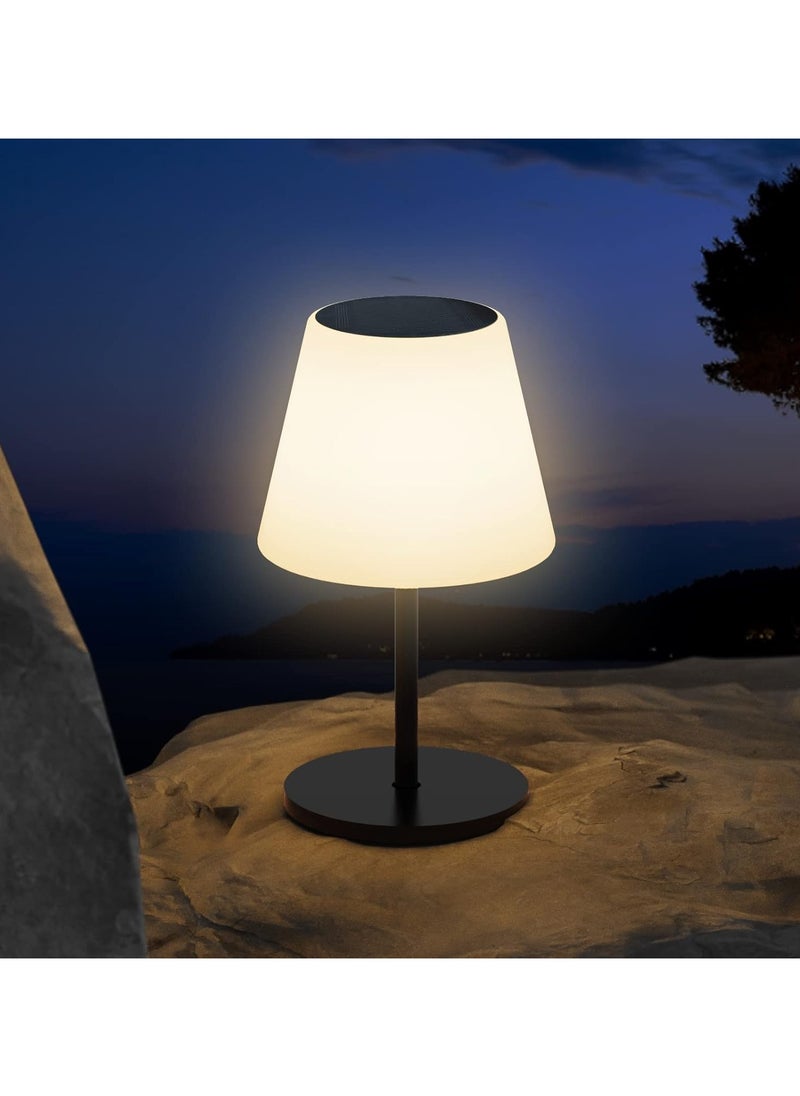 Table Lamp Outdoor Table Lamp with Light Sensor, Dimmable Warm White and RGB LED Table Lamp