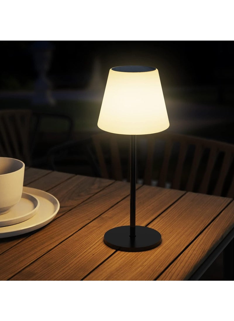 Table Lamp Outdoor Table Lamp with Light Sensor, Dimmable Warm White and RGB LED Table Lamp