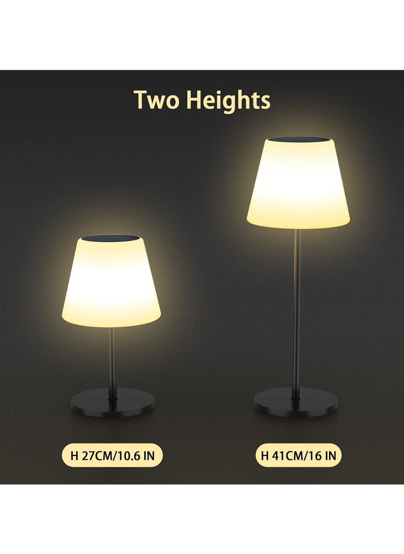 Table Lamp Outdoor Table Lamp with Light Sensor, Dimmable Warm White and RGB LED Table Lamp