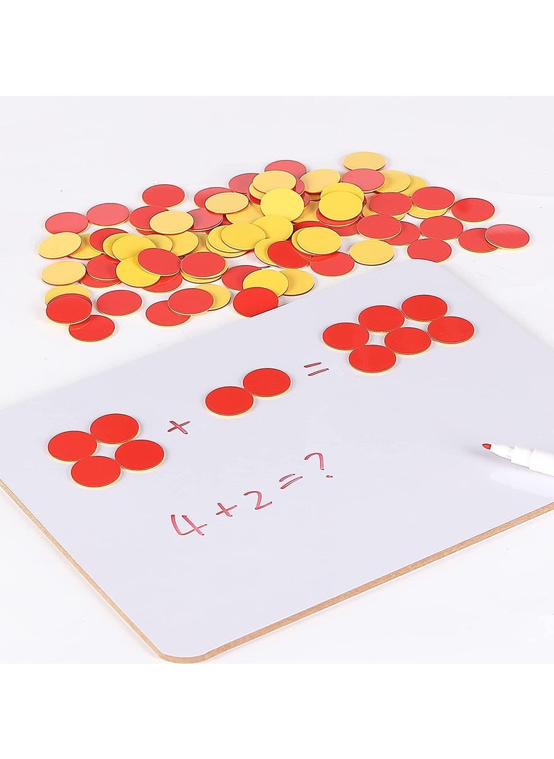 Two Color Counters, 100 pcs, Counters for Kids Math, Counters, Math Counters, Red and Yellow Counters, Math Counters for Kids, Counting Chips, Counters for Math