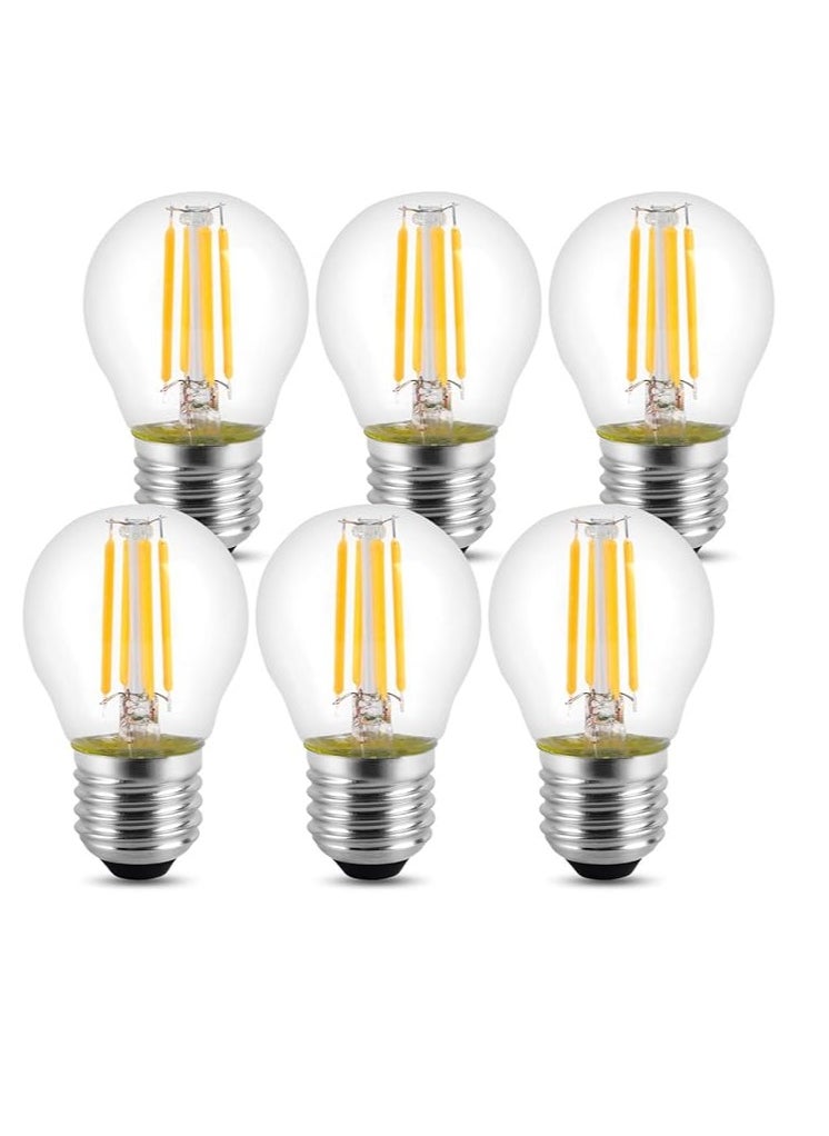 E27 Edison screw base, 4W Warm white LED Light bulbs, can be easily install.