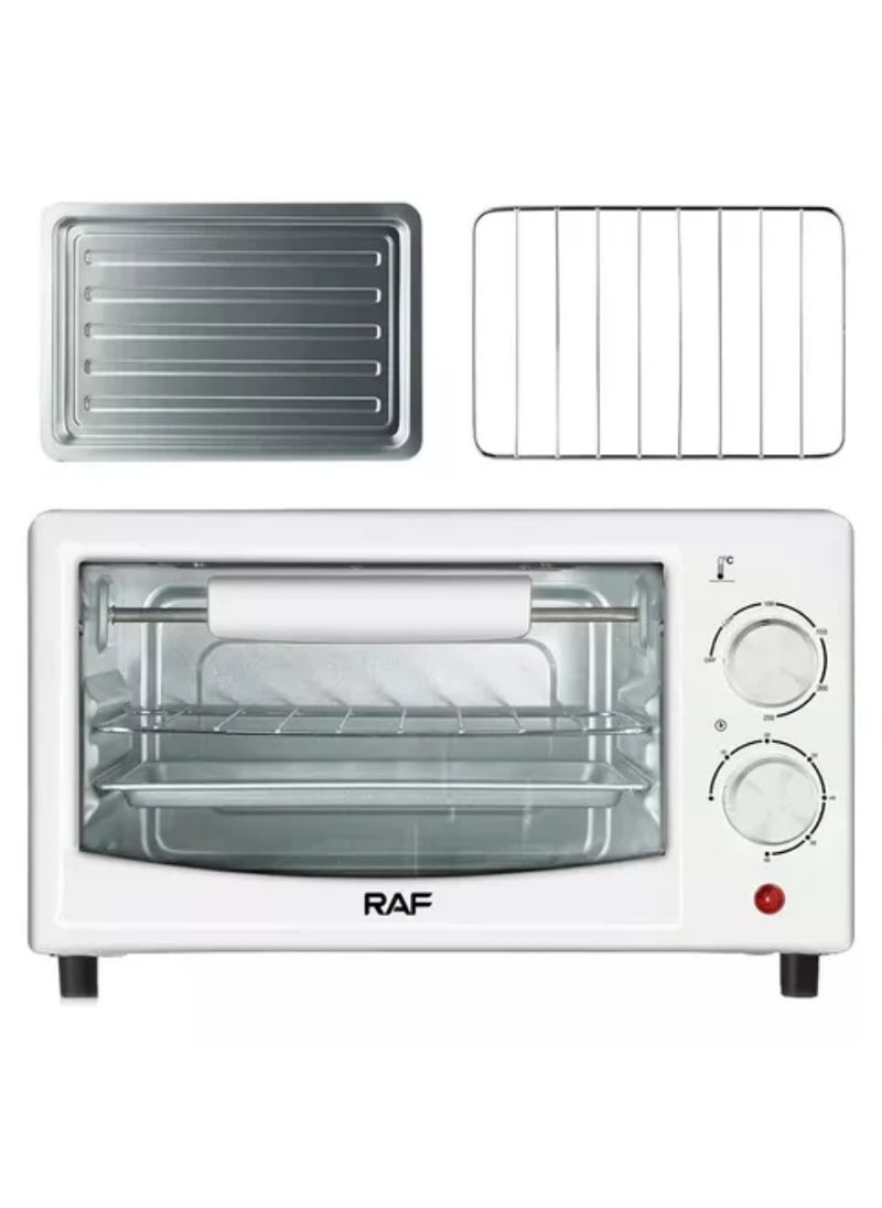 R.5305W 7 Liter Tabletop Oven Food Warmer Over Extra Wide Convection Toaster Oven Pans Free Time, Temperature Control, Heat Evenly, & Visual Glass Door Mini Oven Stainless Steel 2 Operating Modes 600W Microwave Oven