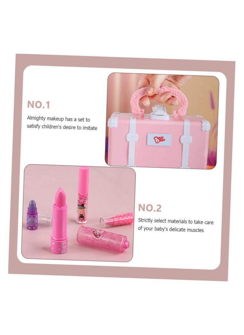 Kids Makeup Kit for Girls Cosmetic Beauty Set Portable Makeup Kit with Storage Case Washable and Nontoxic Cosmetic Toys for Girls Gift