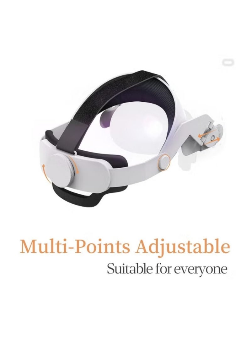 Comfort Head Strap Accessories Compatible with Oculus/Meta Quest 2, Elite Strap Replacement for Enhanced Support of VR Headset - Comfortable/Lightweight/Reduce Pressure