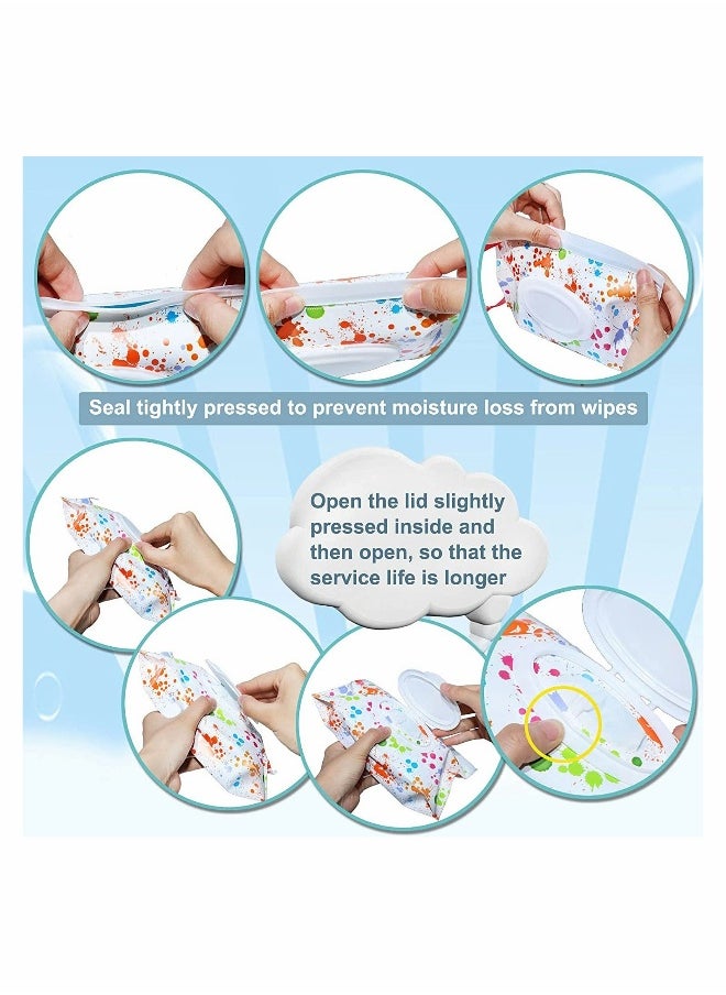 Baby Wipe Dispenser, Reusable Wipe Holder Wipes Pouch Container(4 Pack)