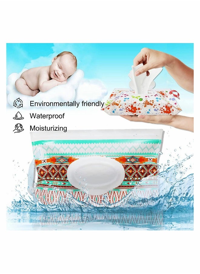 Baby Wipe Dispenser, Reusable Wipe Holder Wipes Pouch Container(4 Pack)