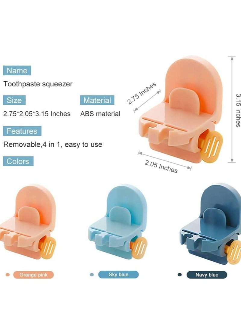 Toothbrush Holder Set Toothpaste Dispenser Squeezer for Family Washroom