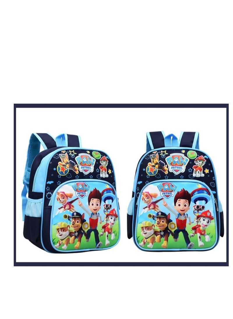 Paw Patrol Kids Childrens Backpack School Rucksack Travel Bag Boys Girls With Side Mesh Pocket Girls（Dark Blue）