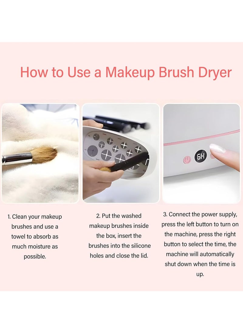 Makeup Brush Dryer, Constant Temperature Drying, Soft Brush, USB Power Supply, Beauty Salons,