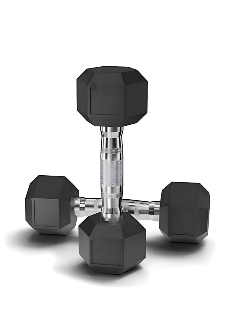 HM Sports 9 KG Hex Dumbbell Set|2 x 9 KG|Heavy Duty Workout Equipment for Strength Training