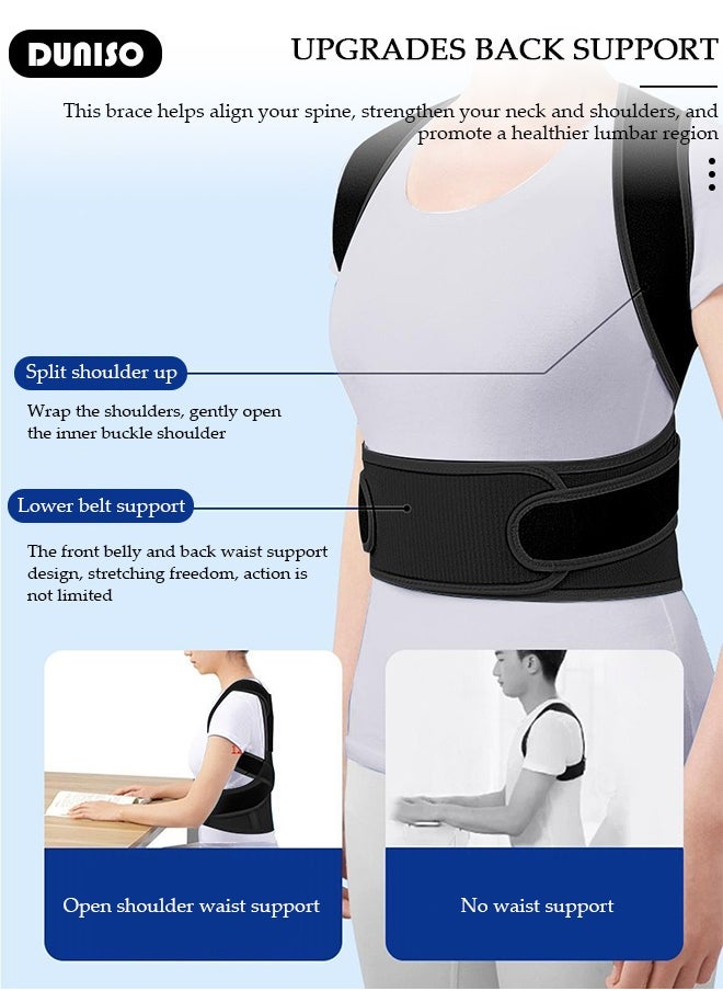 Back Brace Posture Corrector for Women and Men,Adjustable Back Straightener Posture Corrector, Breathable and Easy to Wear Back Brace, Relieve Back Pain, Neck Pain, Shoulder Pain, Lower Back Pain