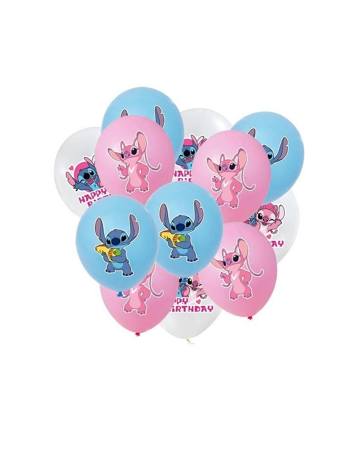 Lilo & Stitch Birthday & Party Decoration Set, 50 Pcs Stitch & Lilo Cartoon Party Favor for Kids , Included Banners, Cake Decoration, Balloons