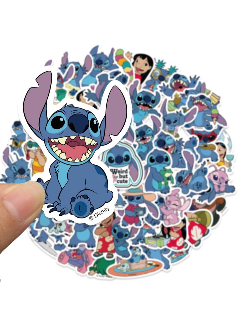 Lilo & Stitch Birthday & Party Decoration Set, 101 Pcs Stitch & Lilo Cartoon Party Favor for Kids , Included 50pcs Stitch Stickers, Banners, Cake Decoration, Balloons