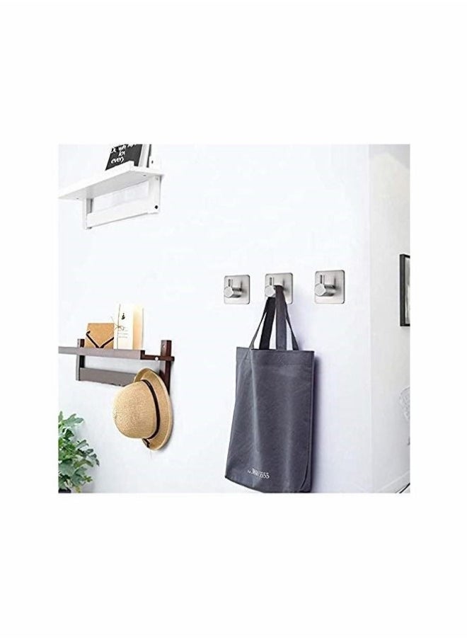 Adhesive Hooks Heavy Duty Wall Hooks Waterproof Stainless Steel Hooks