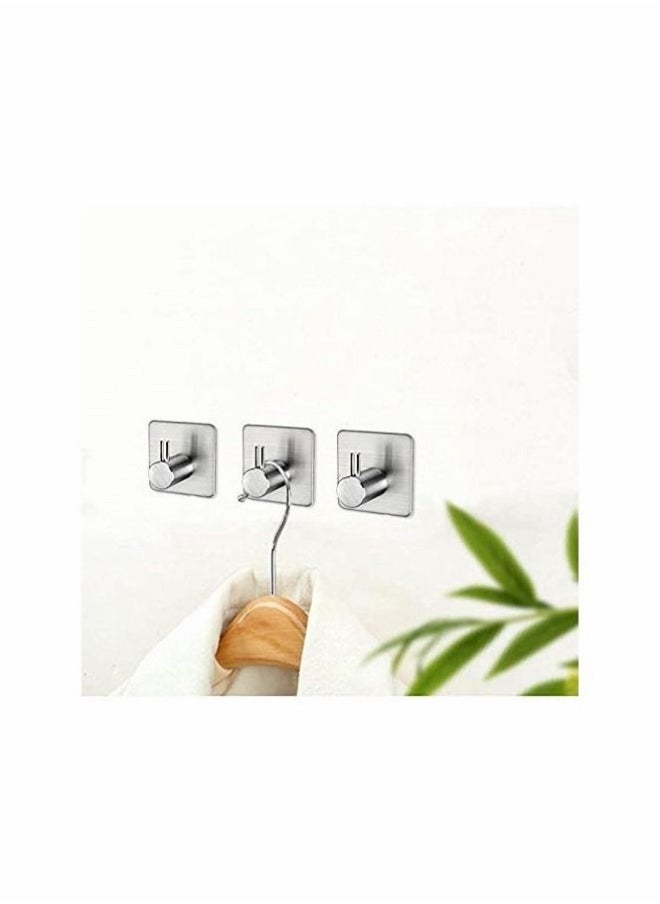 Adhesive Hooks Heavy Duty Wall Hooks Waterproof Stainless Steel Hooks