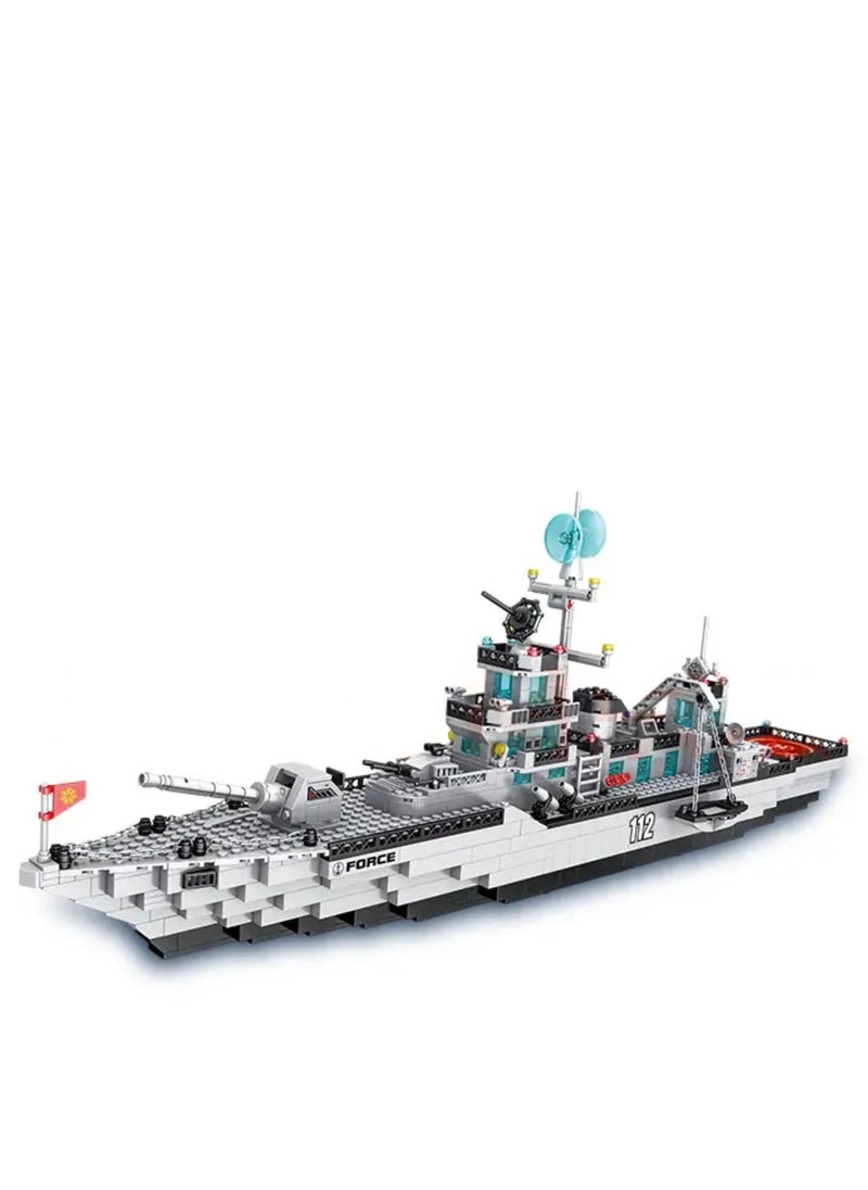 CHU DAI Building Blocks Destroyer Cruiser Special Police Aircraft Carrier Boys Educational Fun Building Block Toys Holiday Birthday Gift (1016 Pieces)