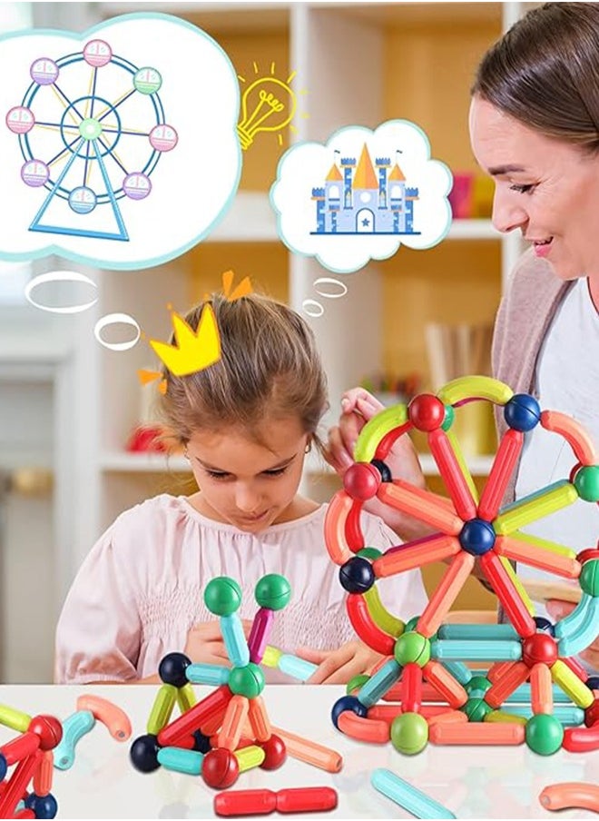 Magnetic Stick Magnetic Building Blocks for Kids: STEM Educational Learning Toys - Montessori Fun Indoor Preschool Activity Gifts for kids 3+ years