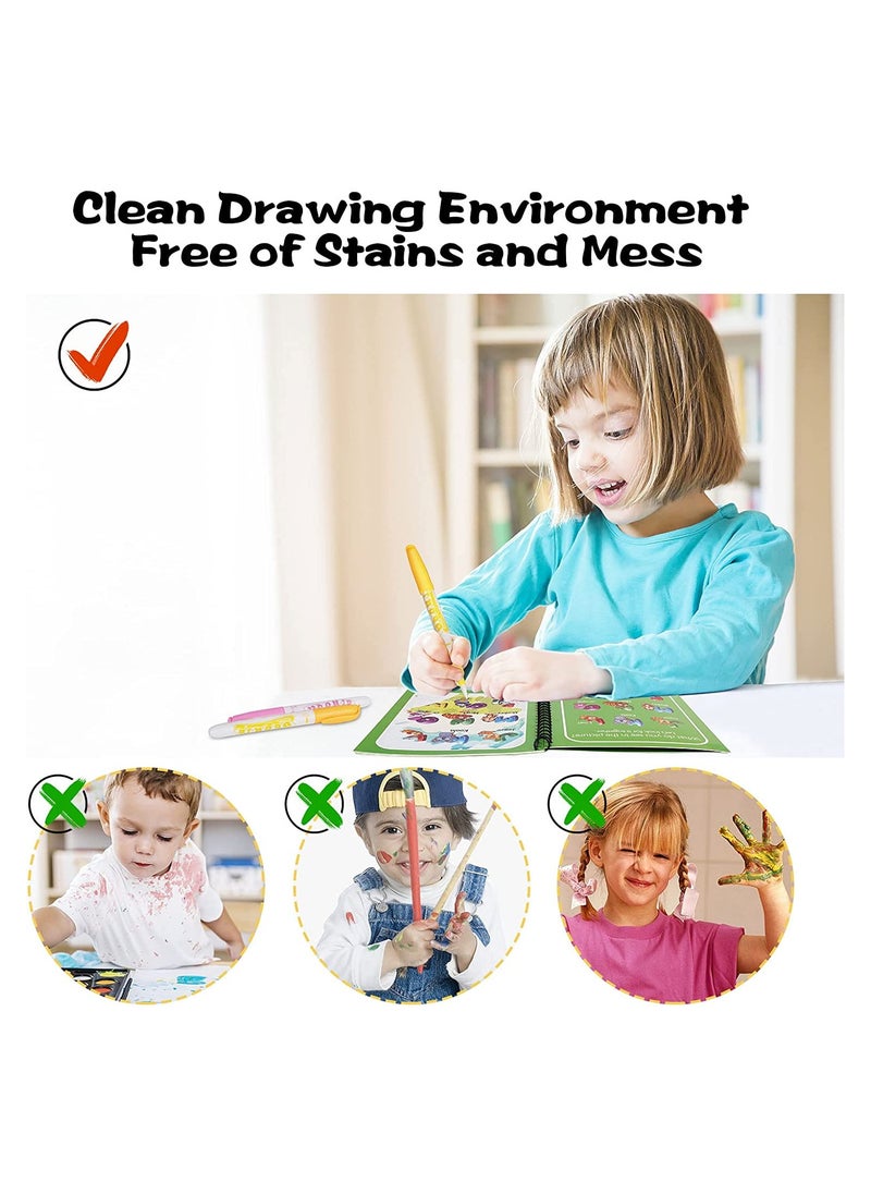 Water Magic Coloring Book Set for Kids - Reusable Drawing Fun with  Cartoon Animals u0026 Alphabet - Ideal Gift for Toddlers (3 Pack)