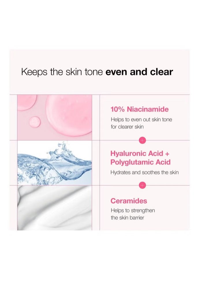 10% Niacinamide+ 4% Tranexamic Acid Serum, Ceramide, Hyaluronic Acid, Vitamin B12 Natural Color, for Sensitive Skin, Korean Glass Skin, Fragrance-free 30 mlml