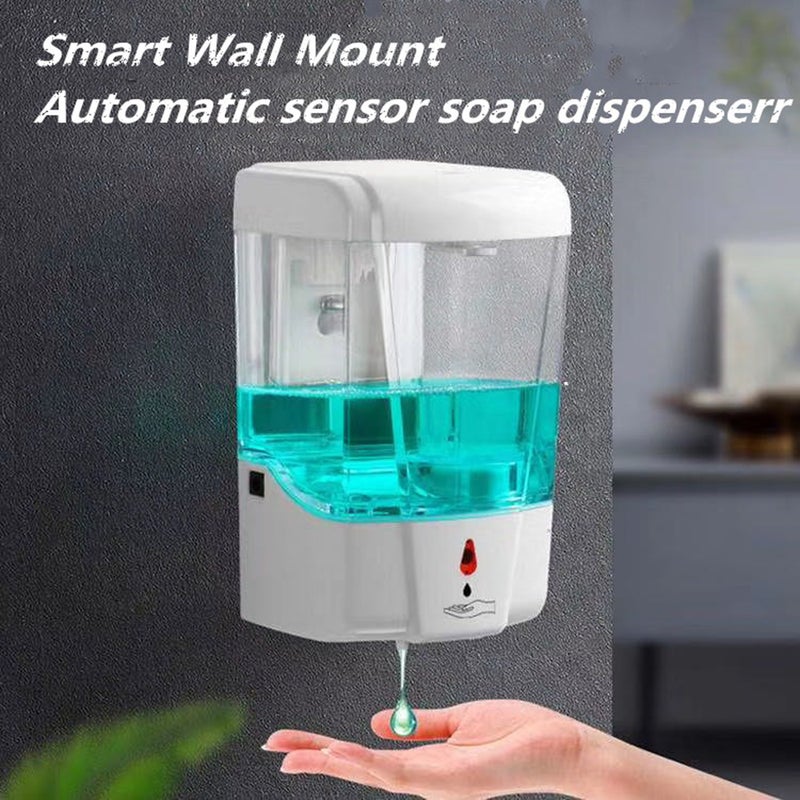 Wall Mounted Automatic Soap Dispenser With IR Sensor White 700ml