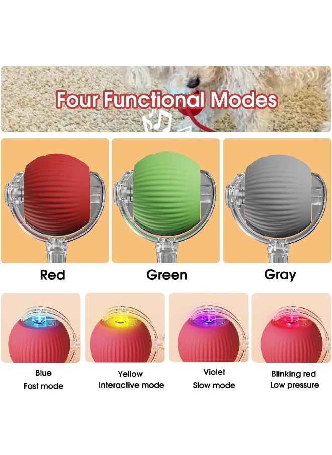 Interactive Rolling Pet Toy Ball, 360° Smart Automatic Self Rolling Cat Dog Ball Toys, Smart Interactive Pet Toy Ball, USB Rechargeable Cat Toys Ball, Automatic Electric Moving Ball Toy for Indoor C