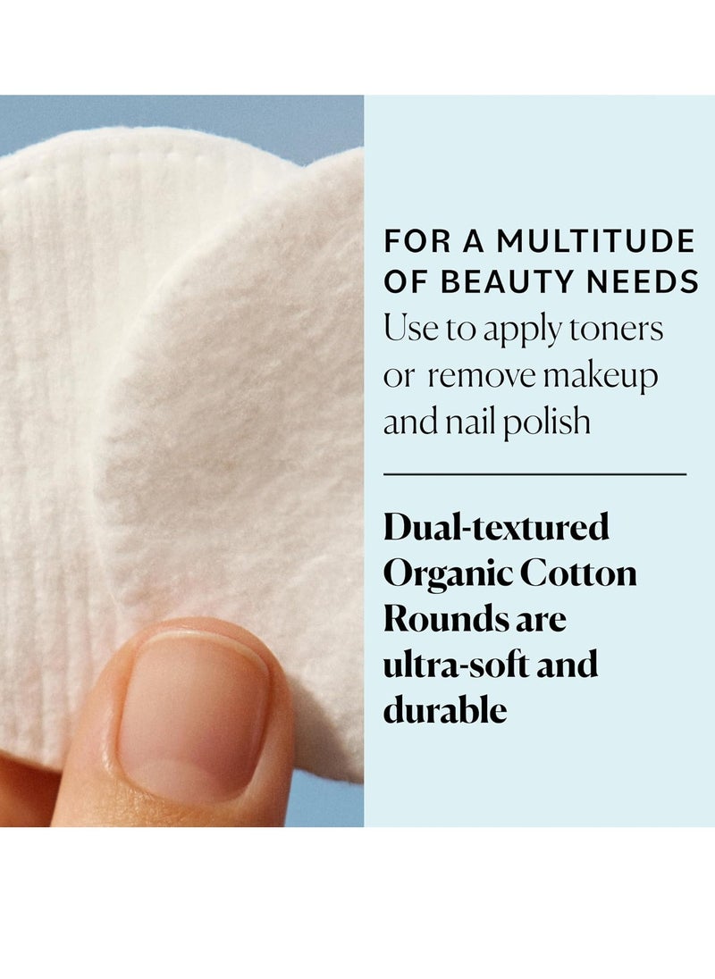 Sky Organics Organic Cotton Rounds for Sensitive Skin, 100% Pure GOTS Certified Organic for Beauty & Personal Care, 300 ct