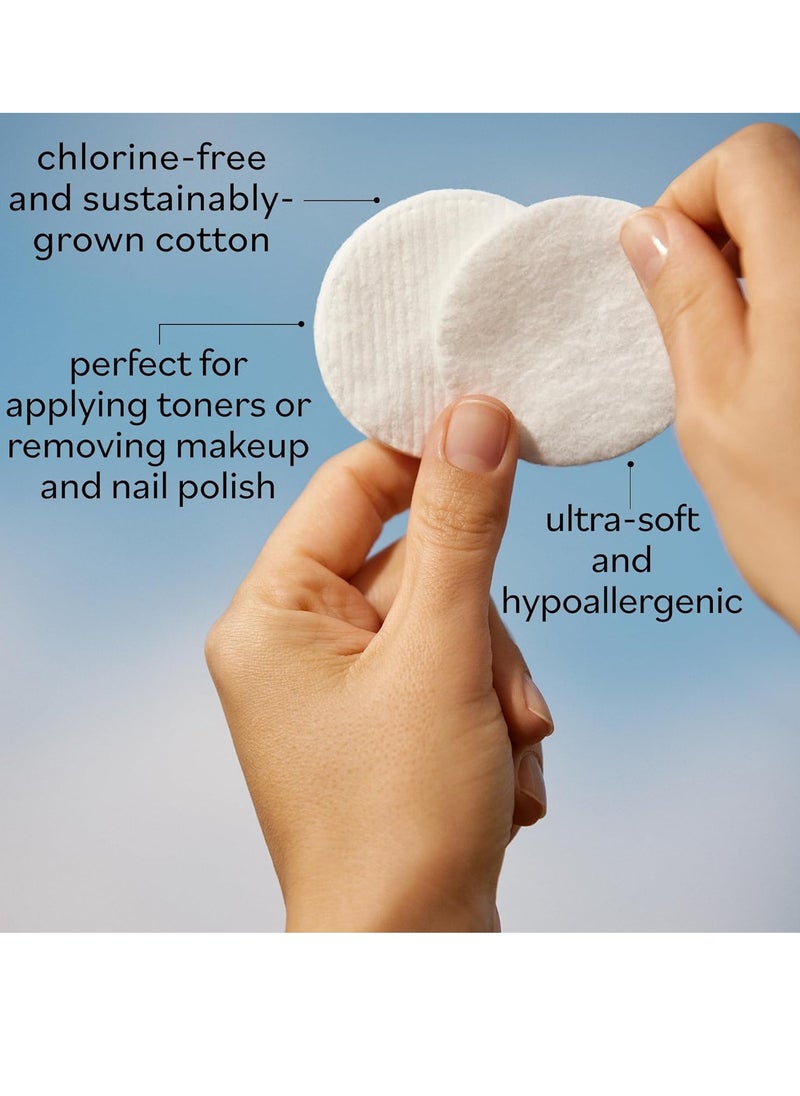 Sky Organics Organic Cotton Rounds for Sensitive Skin, 100% Pure GOTS Certified Organic for Beauty & Personal Care, 300 ct