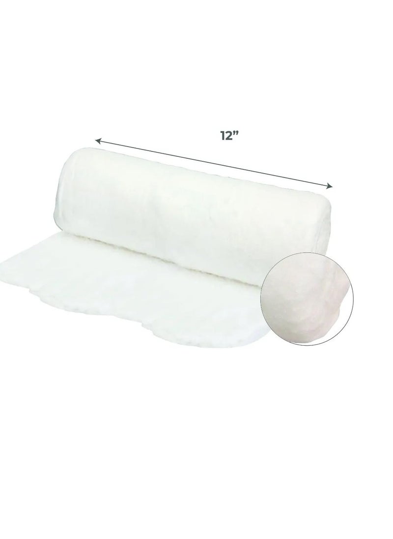 ForPro Professional Collection Premium Cotton Roll for Cosmetic Application and Product Removal, White, 12” Wide, 1 Lb.