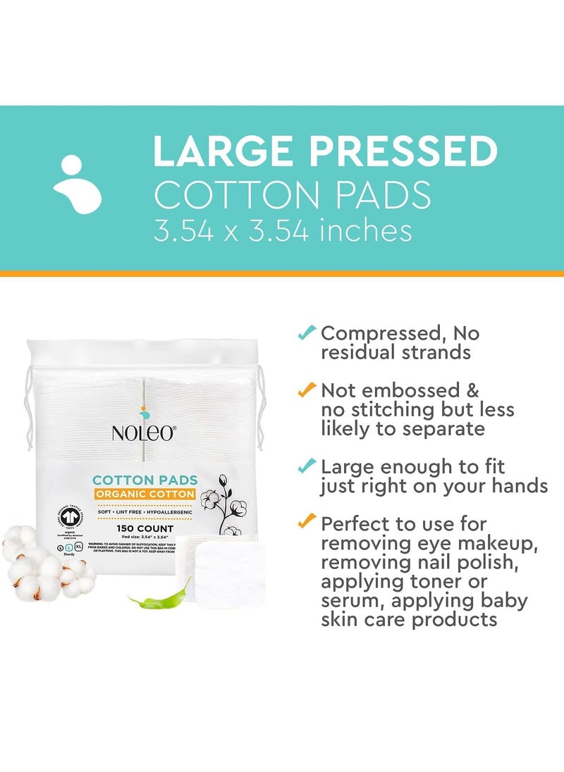 Cotton Rounds & Pads (150 Count (Pack of 1), Large & Pressed)