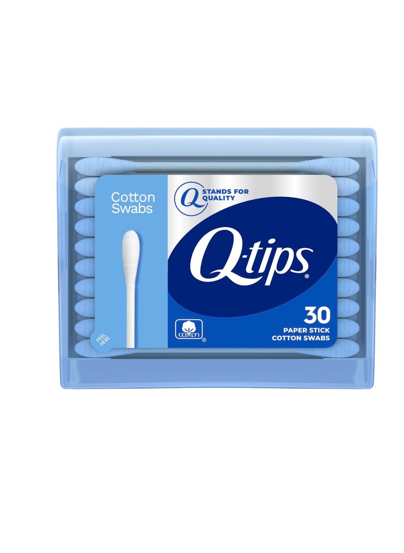 Q-tips Swabs Travel Pack,30 Count, Pack of 1 blue