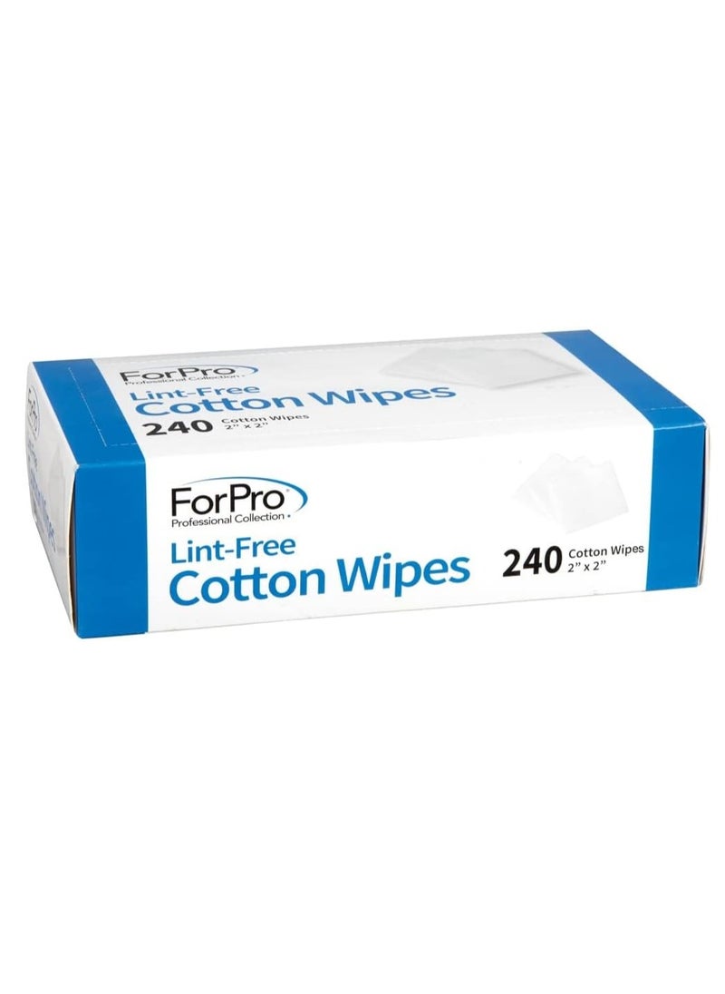 ForPro Professional Collection Lint-Free Cotton Wipes, 100% Pure Cotton Gauze, 2