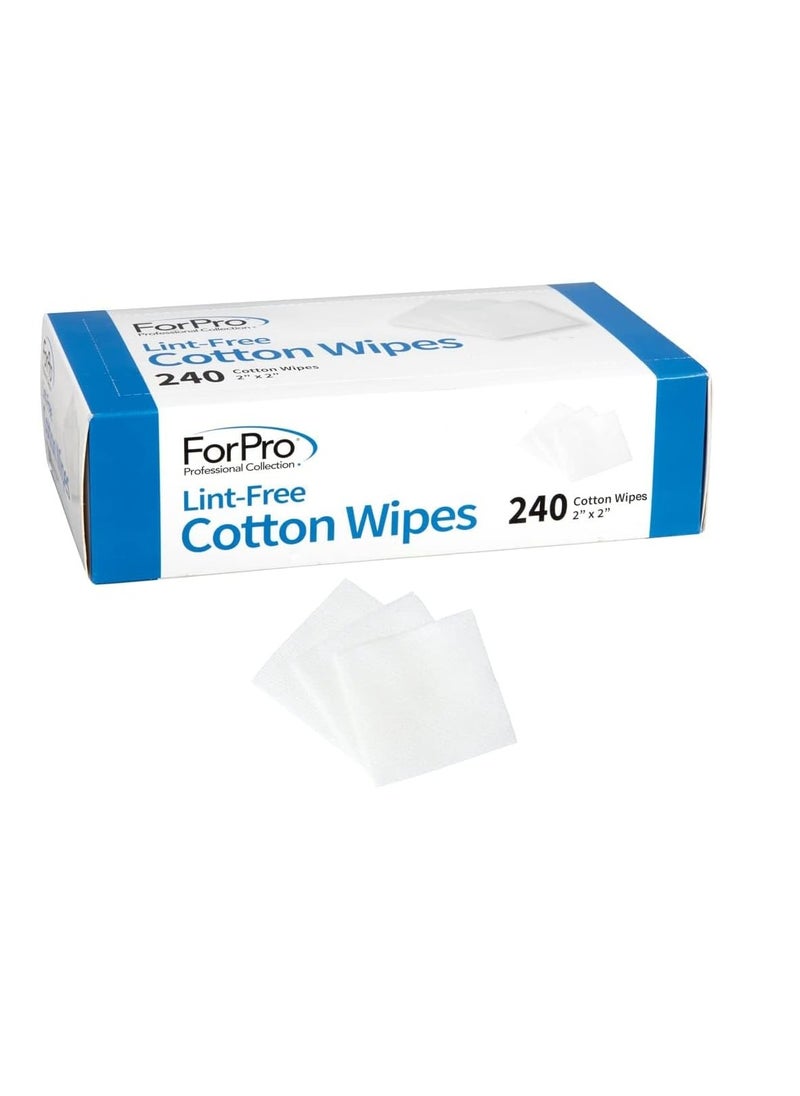 ForPro Professional Collection Lint-Free Cotton Wipes, 100% Pure Cotton Gauze, 2