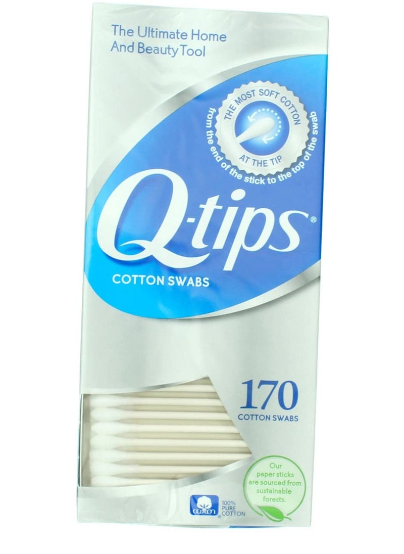 Q-tips Cotton Swabs, 170 ct