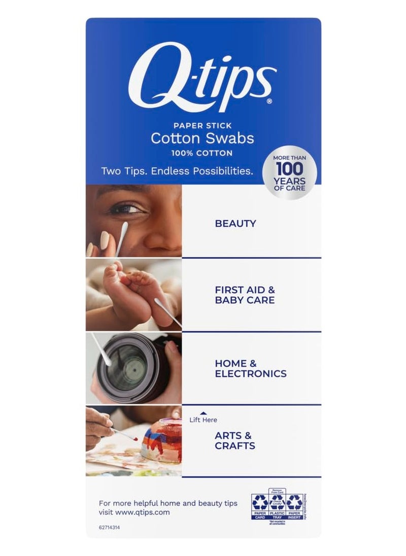 Q-tips Cotton Swabs For Hygiene and Beauty Care Original Cotton Swab Made With 100% Cotton 750 Count