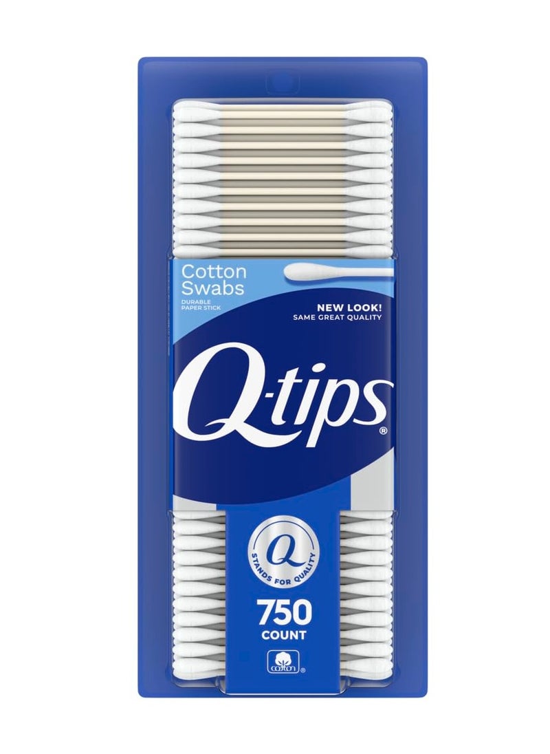 Q-tips Cotton Swabs For Hygiene and Beauty Care Original Cotton Swab Made With 100% Cotton 750 Count