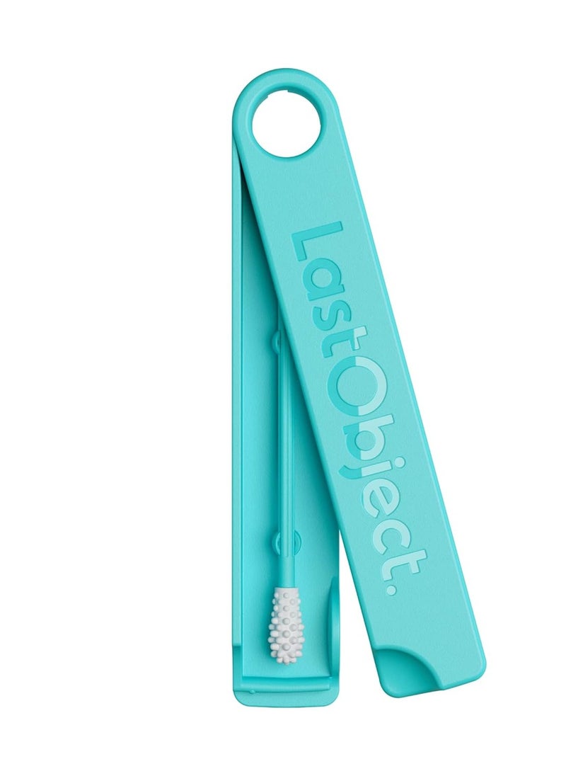 LastSwab Reusable Cotton Swabs for Ear Cleaning - The Sustainable and Sanitary Alternative to Single-Use Q Tips - Zero Waste and Easy to Clean - Comes with a Convenient Travel Case Holder - Turquoise