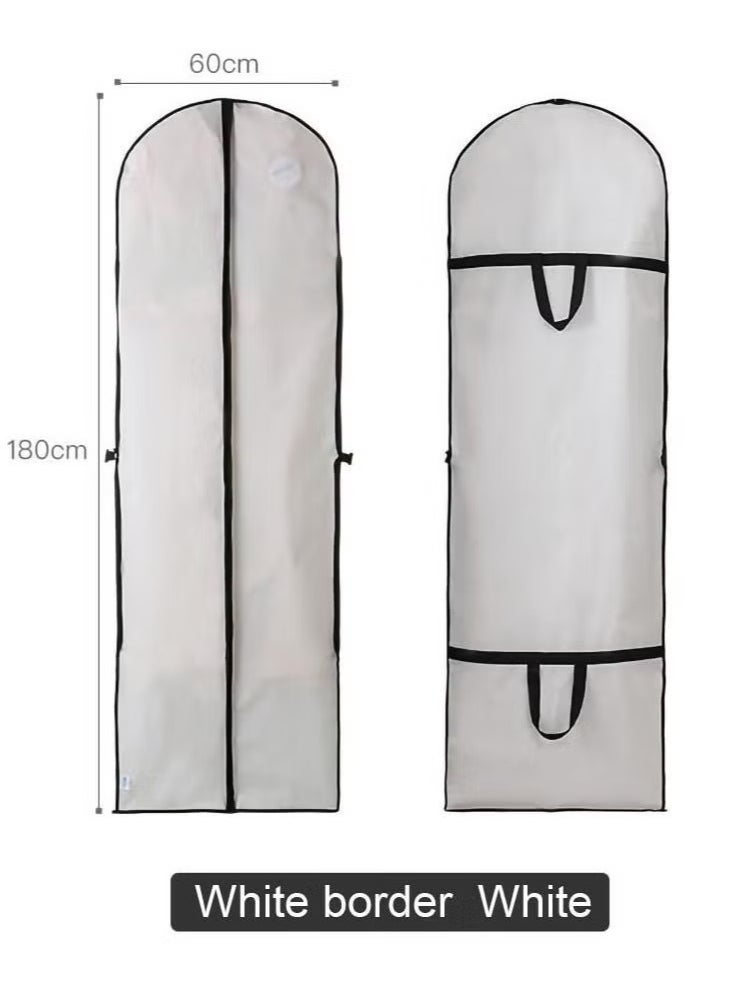 Garment Bags for Hanging Clothes 2 PCS Garment Storage Bags Suit Bags Dress Bag for Storage Hanging Clothes Covers Storage Protector Long Dress Bags for Gowns Closet Storage and Travel