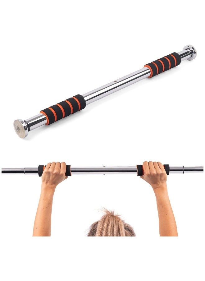 Door Pull Up and Chin Up Bar Fitness Strength Training  Bar 62 to 100cm