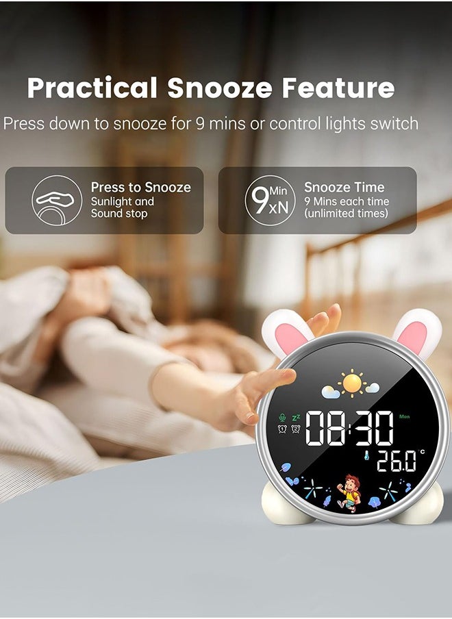 Digital Alarm Clock for Kids Alarm Digital for Bedroom Night Light Clock for Toddler Table clock With Sleep Training and Sound Machine Birthday Gift for Teen Boys Girls 3 4 5 6 7 8 Years Old