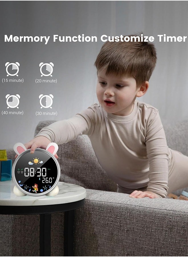 Digital Alarm Clock for Kids Alarm Digital for Bedroom Night Light Clock for Toddler Table clock With Sleep Training and Sound Machine Birthday Gift for Teen Boys Girls 3 4 5 6 7 8 Years Old