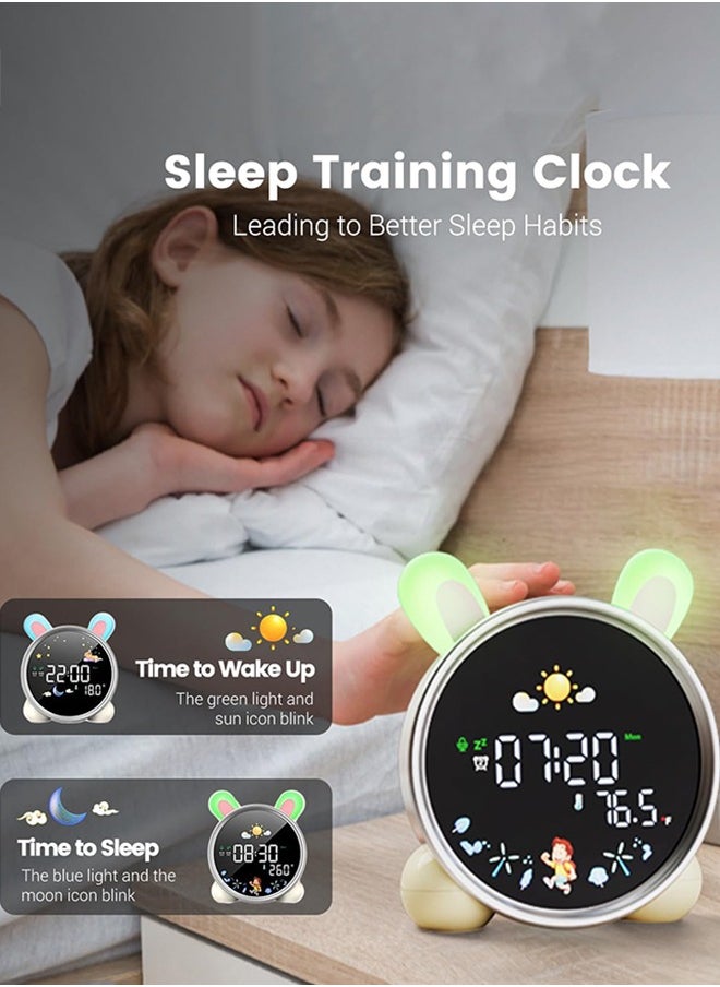 Digital Alarm Clock for Kids Alarm Digital for Bedroom Night Light Clock for Toddler Table clock With Sleep Training and Sound Machine Birthday Gift for Teen Boys Girls 3 4 5 6 7 8 Years Old