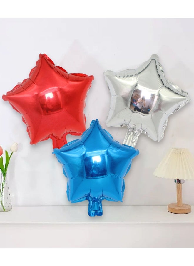 50 Piece Star Shaped Foil Balloons 10 inch, Multicolored Balloons Colorful Aluminum Foil Mylar Holiday Balloons Decoration for Party Supplies, Birthday, Wedding, Baby Shower, Anniversaries