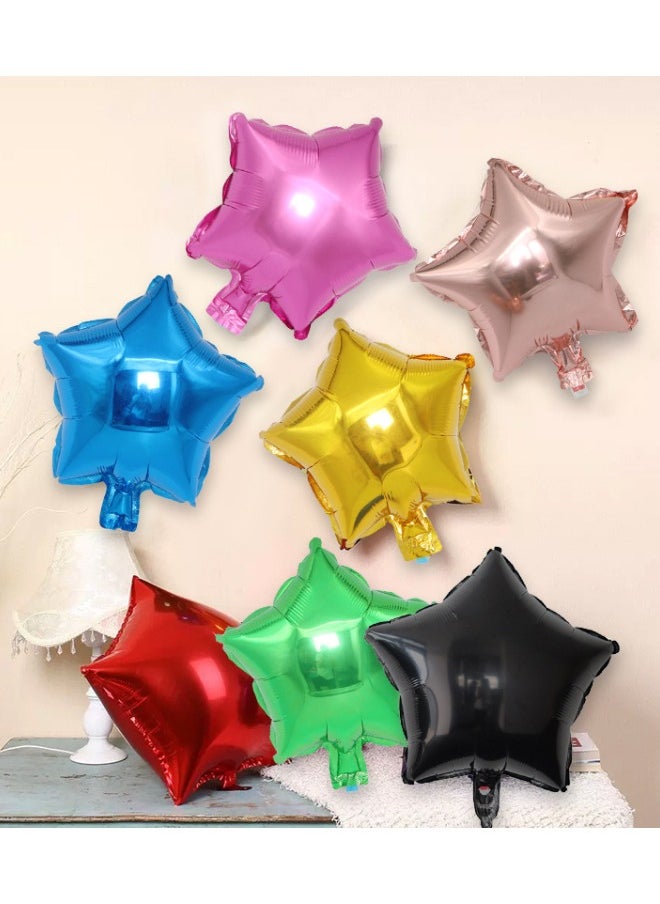 50 Piece Star Shaped Foil Balloons 10 inch, Multicolored Balloons Colorful Aluminum Foil Mylar Holiday Balloons Decoration for Party Supplies, Birthday, Wedding, Baby Shower, Anniversaries