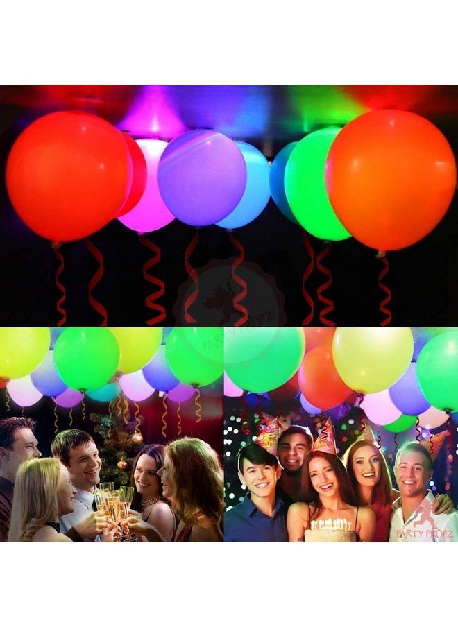 Led Light Balloons For Decortaion - 25 Pcs Led Balloons For Birthday | Balloons For Decorations | Birthday Multicolor Balloons | Light Balloons For Decorations - Rubber