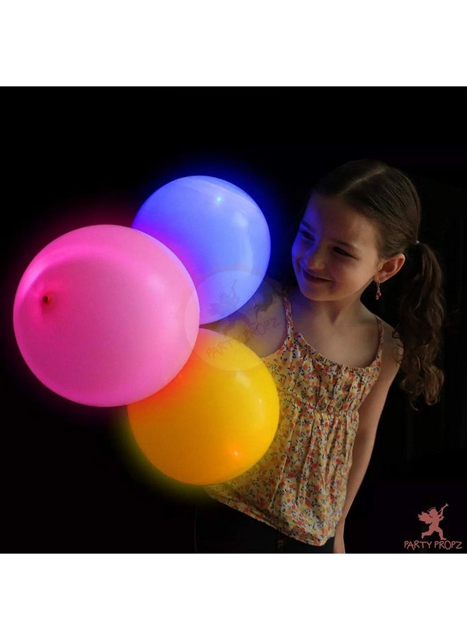 Led Light Balloons For Decortaion - 25 Pcs Led Balloons For Birthday | Balloons For Decorations | Birthday Multicolor Balloons | Light Balloons For Decorations - Rubber