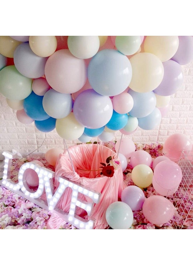 Rubber Pack Of 100 Pastel Colour Balloons For Birthday Decoration Baby Shower Anniversary Wedding Decorations Balloons Pastel Themed Decoration Items Kit