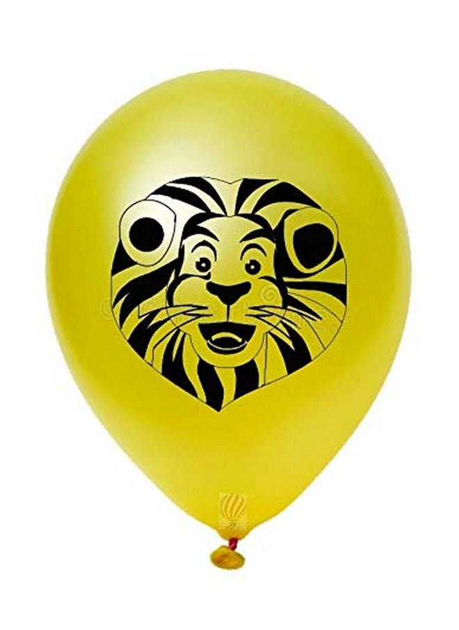 Rubber Pack Of 60 Jungle Safari Theme Balloons For Animal Theme Birthday Party Supplies - Multicolor For Jungle Animal Themed Birthday Decoration