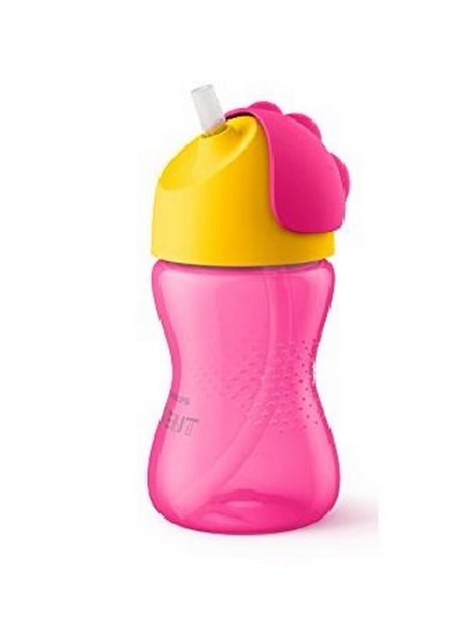 Philips Glass My Bendy Straw Cup 300Ml/10Oz (12M+) (Pink)